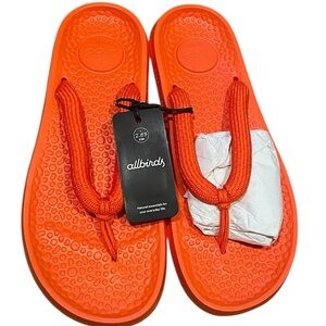 Allbirds Sugar Zeffer 2 Buoyant Orange Flip Flop, Size W13/M11, NWT